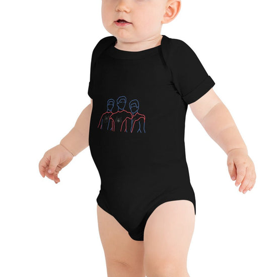 Spider-Man Inspired Baby short sleeve one piece - Trio Outline - Fandom-Made