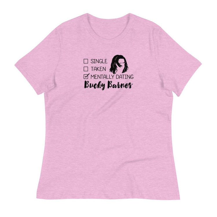 Superheroes Inspired Women's Relaxed T-Shirt - Mentally Dating Bucky Barnes - Fandom-Made