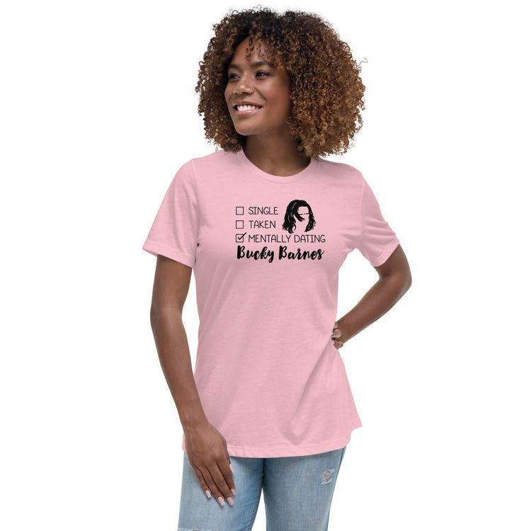 Superheroes Inspired Women's Relaxed T-Shirt - Mentally Dating Bucky Barnes - Fandom-Made