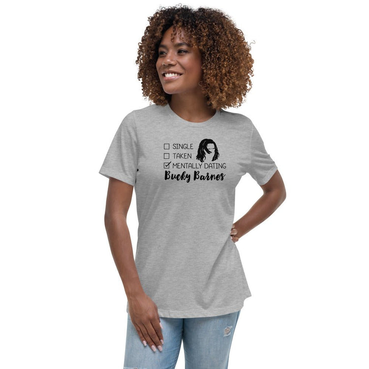 Superheroes Inspired Women's Relaxed T-Shirt - Mentally Dating Bucky Barnes - Fandom-Made