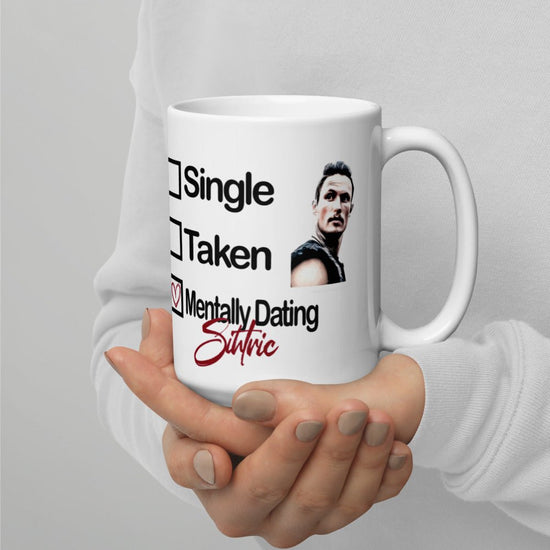 The Last Kingdom Inspired Double Sided White glossy mug - Mentally Dating Sihtric - Fandom-Made