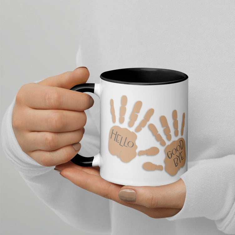 The Umbrella Academy Mug with Color Inside - Hello/Goodbye hands - Fandom-Made