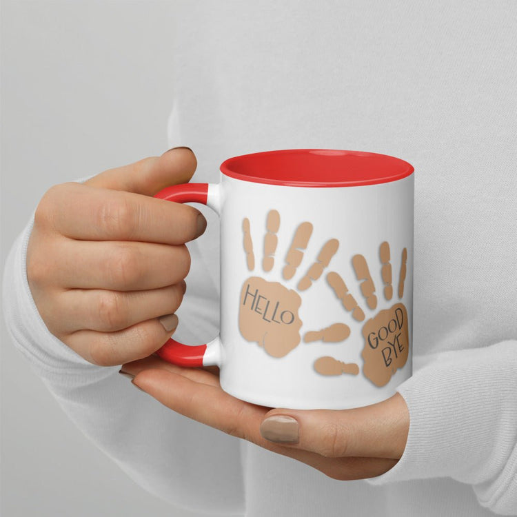 The Umbrella Academy Mug with Color Inside - Hello/Goodbye hands - Fandom-Made