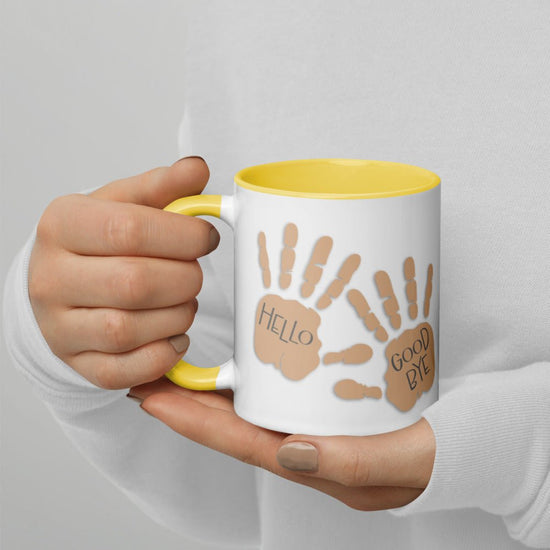 The Umbrella Academy Mug with Color Inside - Hello/Goodbye hands - Fandom-Made