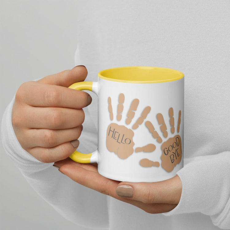 The Umbrella Academy Mug with Color Inside - Hello/Goodbye hands - Fandom-Made