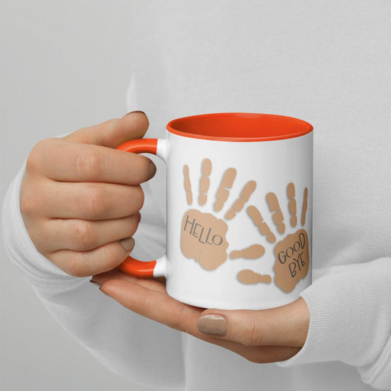 The Umbrella Academy Mug with Color Inside - Hello/Goodbye hands - Fandom-Made