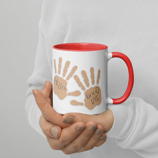 The Umbrella Academy Mug with Color Inside - Hello/Goodbye hands - Fandom-Made