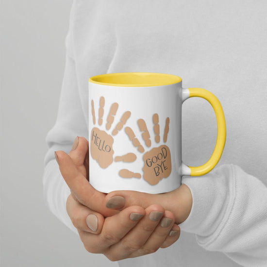 The Umbrella Academy Mug with Color Inside - Hello/Goodbye hands - Fandom-Made