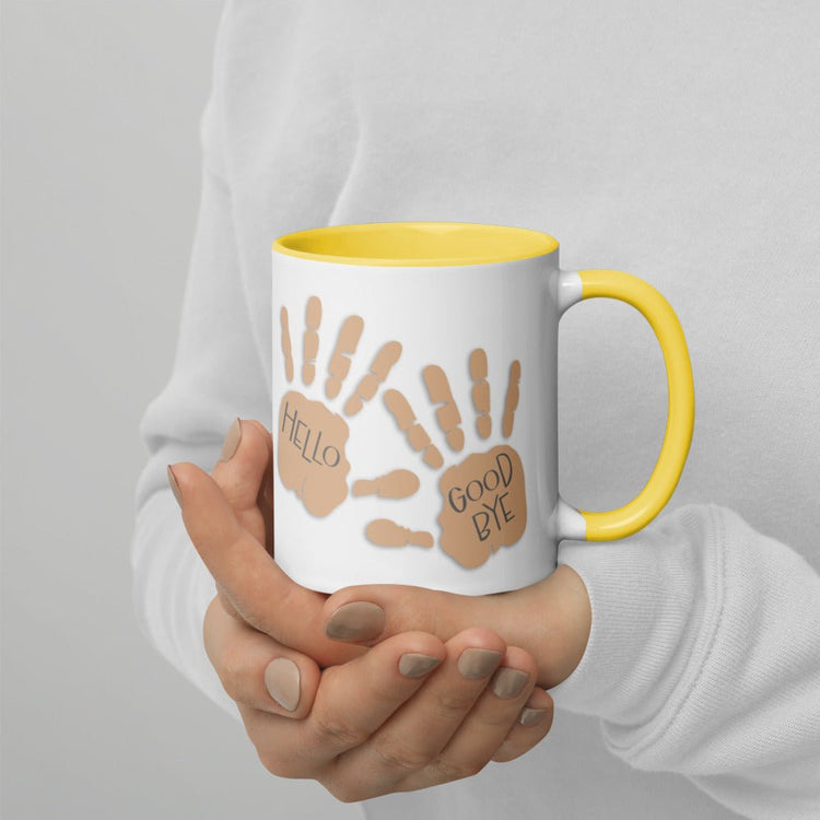 The Umbrella Academy Mug with Color Inside - Hello/Goodbye hands - Fandom-Made
