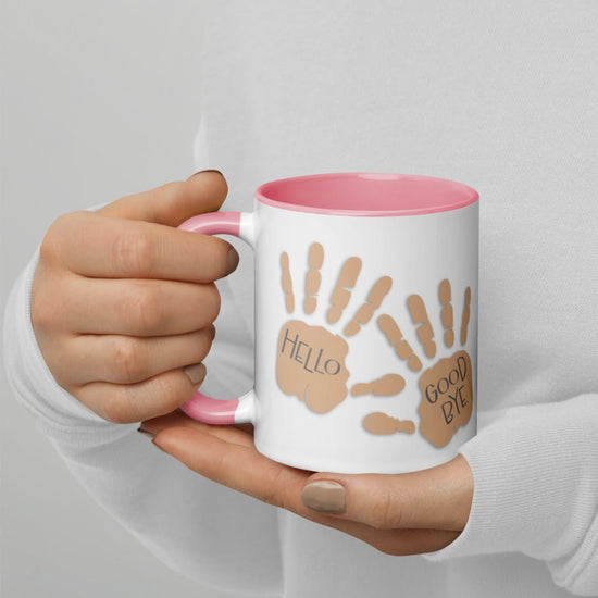 The Umbrella Academy Mug with Color Inside - Hello/Goodbye hands - Fandom-Made