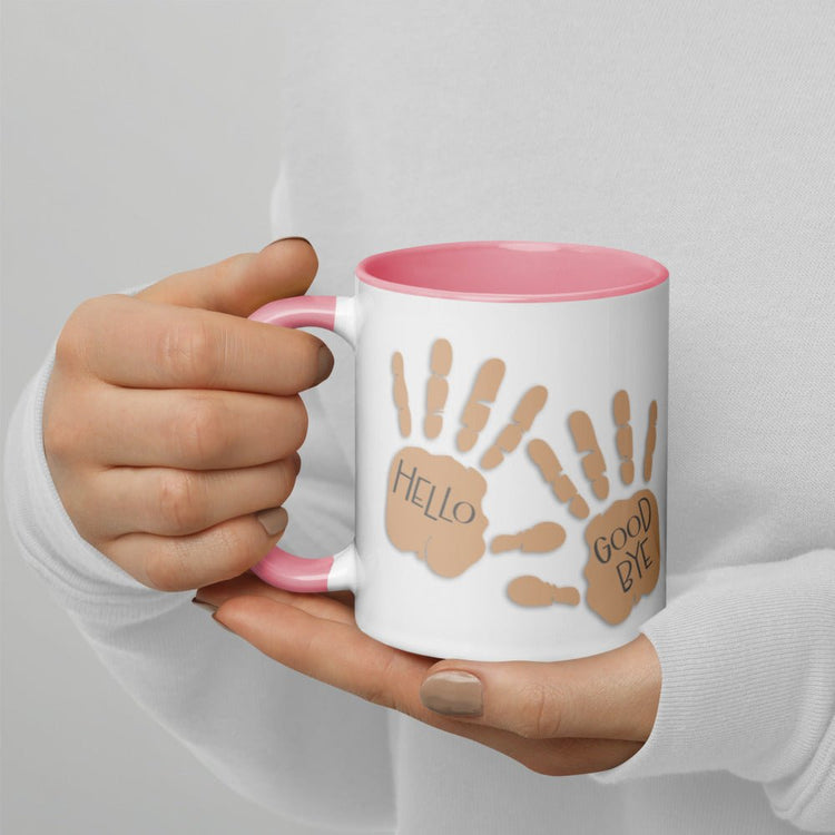 The Umbrella Academy Mug with Color Inside - Hello/Goodbye hands - Fandom-Made