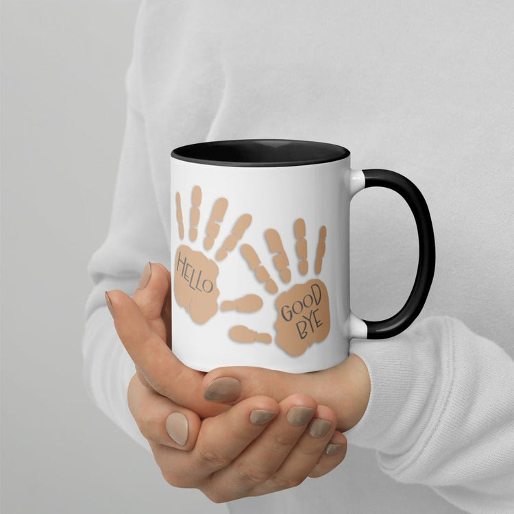 The Umbrella Academy Mug with Color Inside - Hello/Goodbye hands - Fandom-Made