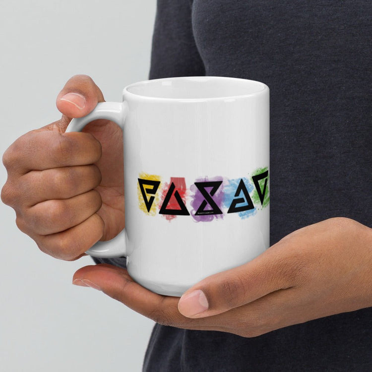 The Witcher inspired White glossy mug - Symbols (colored) - Fandom-Made