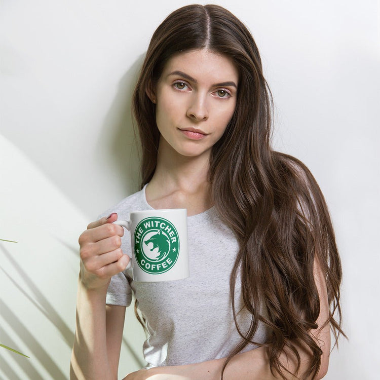 The Witcher Inspired White glossy mug – The Witcher Coffee - Fandom-Made