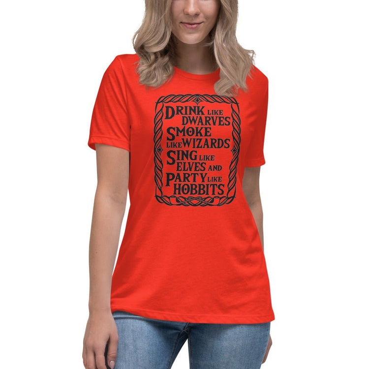 Tolkien Inspired Women's Relaxed T-Shirt - Drink Like Dwarves - Fandom-Made