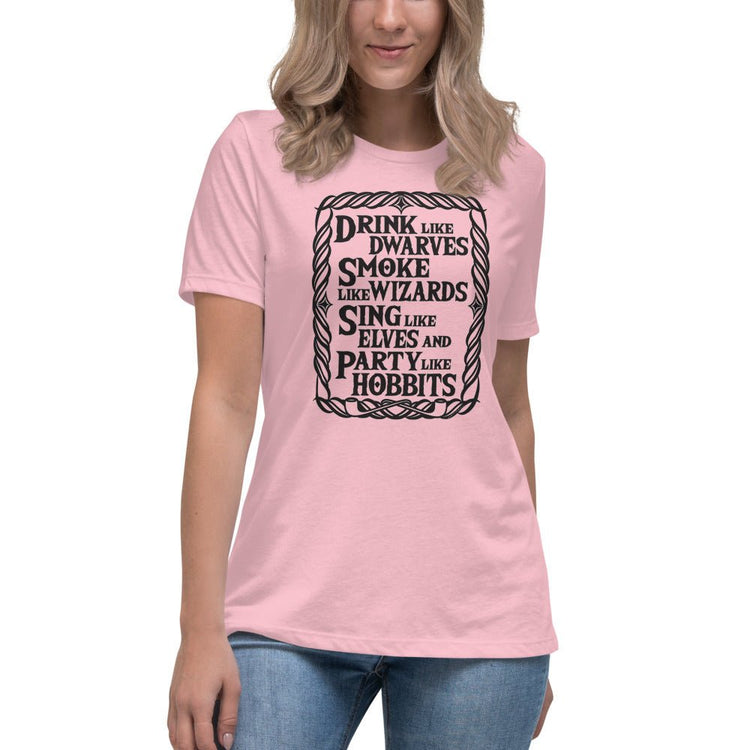 Tolkien Inspired Women's Relaxed T-Shirt - Drink Like Dwarves - Fandom-Made