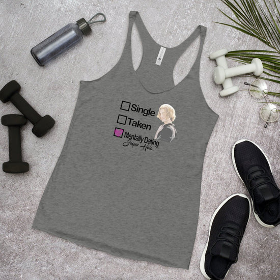 Twilight Inspired Women's Racerback Tank - Mentally Dating Jasper Hale - Fandom-Made