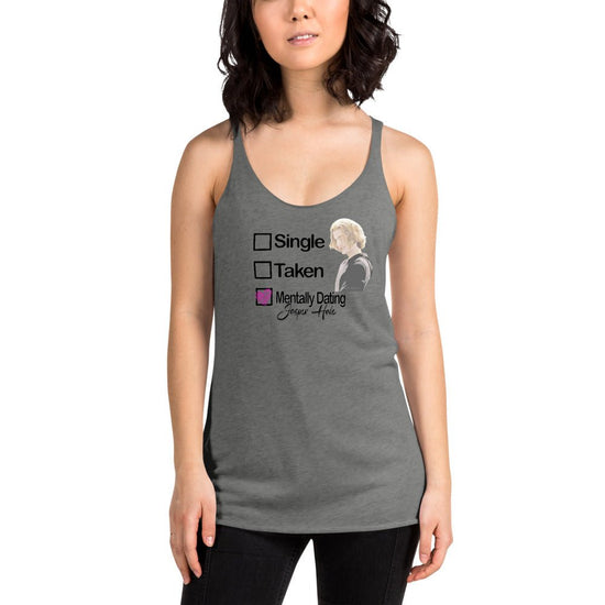 Twilight Inspired Women's Racerback Tank - Mentally Dating Jasper Hale - Fandom-Made