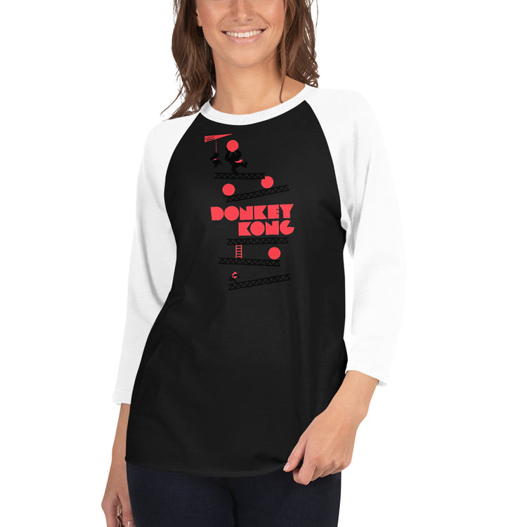 Donkey Kong 3/4 sleeve raglan shirt - Fandom-Made
