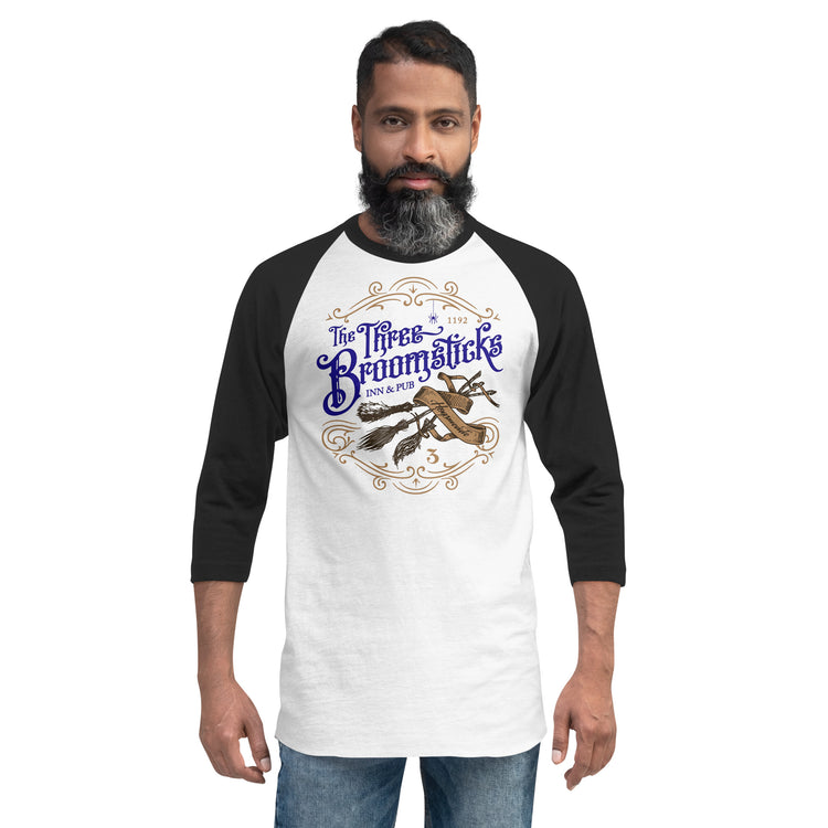 The Three Broomsticks 3/4 sleeve raglan shirt - Fandom-Made