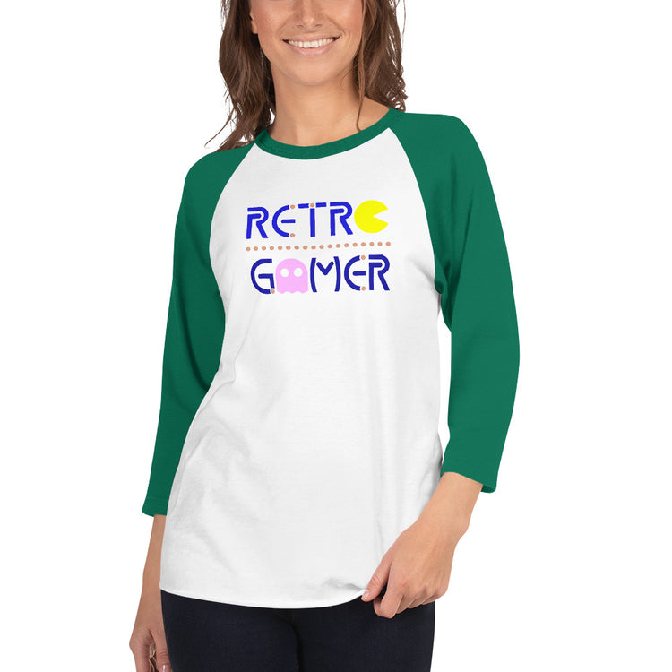 Retro Gamer 3/4 sleeve raglan shirt - Fandom-Made