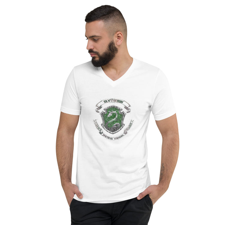 Slytherin Drawing Unisex V-Neck T-Shirt - Fandom-Made