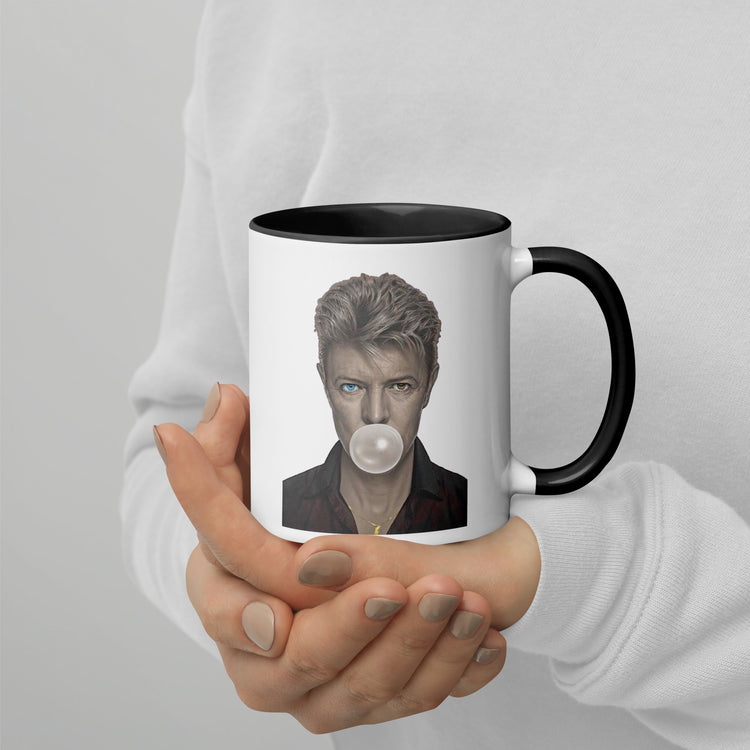 David Bowie Bubble Gum Mug with Color Inside - Fandom-Made