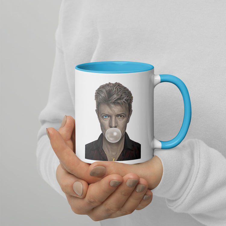 David Bowie Bubble Gum Mug with Color Inside - Fandom-Made