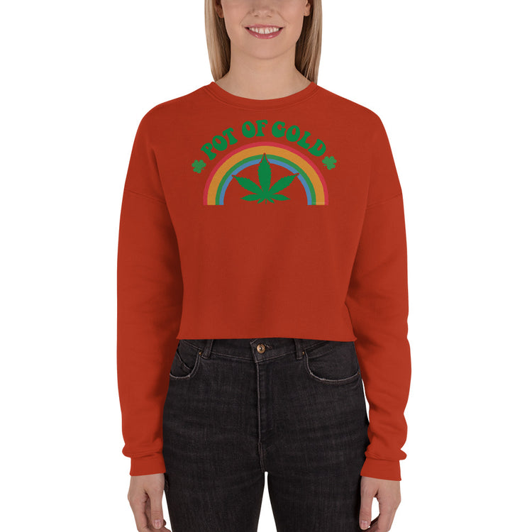 Pot Of Gold Crop Sweatshirt - Fandom-Made