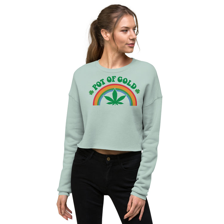Pot Of Gold Crop Sweatshirt - Fandom-Made