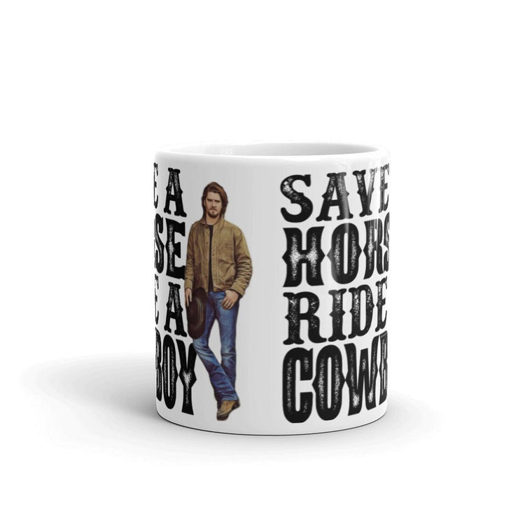 Yellowstone Inspired White glossy mug – Save A Horse Ride A Cowboy (Kayce) - Fandom-Made
