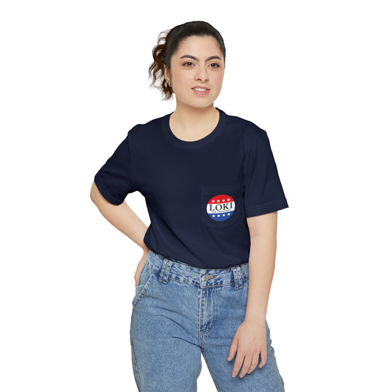 Loki For President Unisex Pocket T-shirt - Fandom-Made