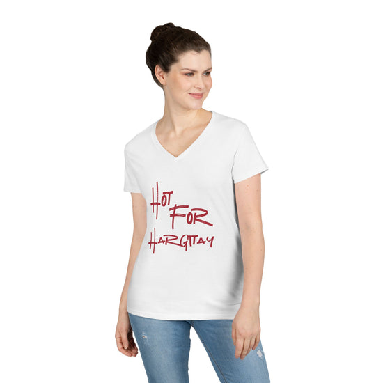 Hot For Hargitay Ladies' V-Neck Tee - Fandom-Made