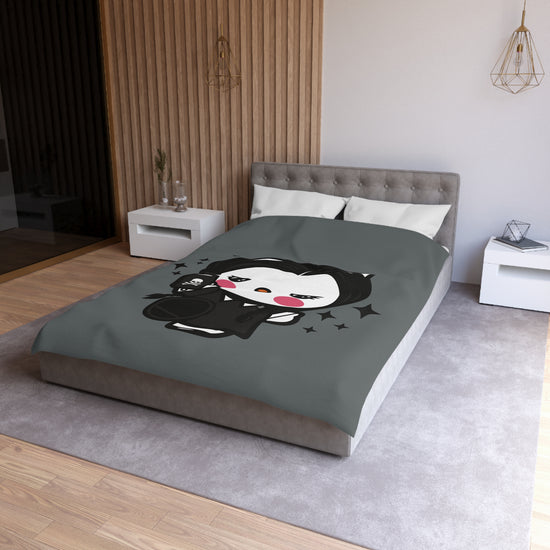 Wednesday Kitty Duvet Cover - Fandom-Made