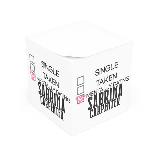 Mentally Dating Sabrina Carpenter Note Cube - Fandom-Made