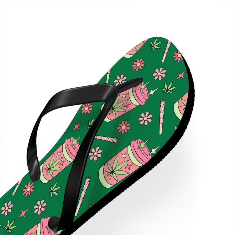 Highly Caffeinated All Over Print Flip Flops - Fandom-Made