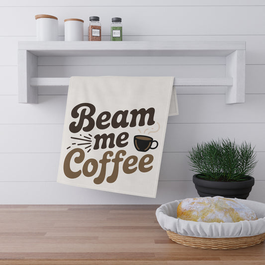 Beam Me Coffee Kitchen Towel - Fandom-Made