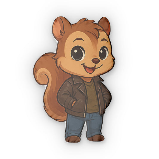 Squirrel-Shaped Pillow