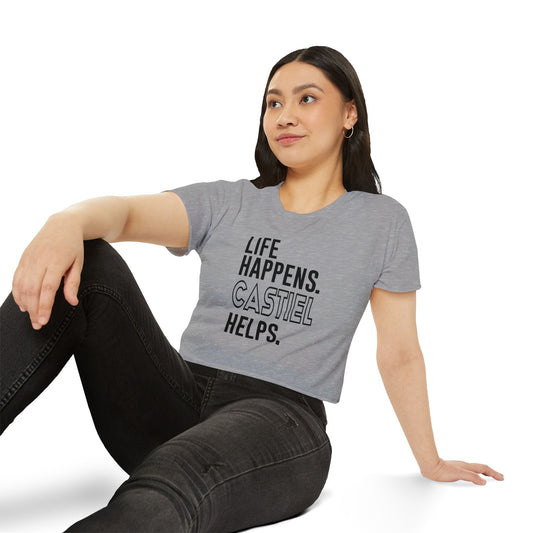 Life Happens Castiel Helps Crop Top