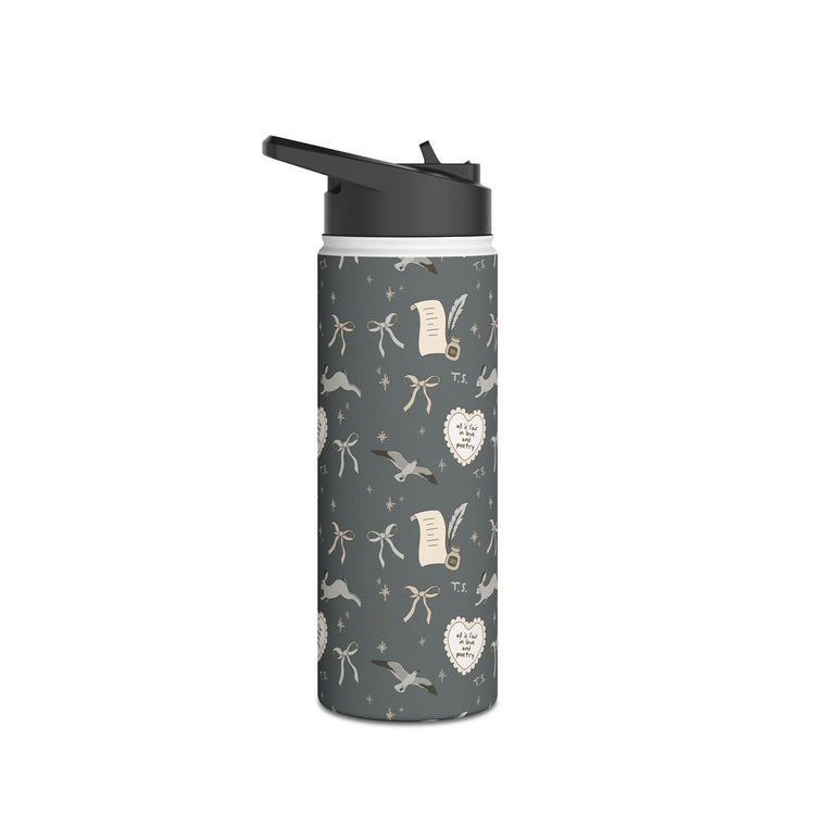 Tortured Poet All-Over Print Stainless Steel Water Bottle - Fandom-Made