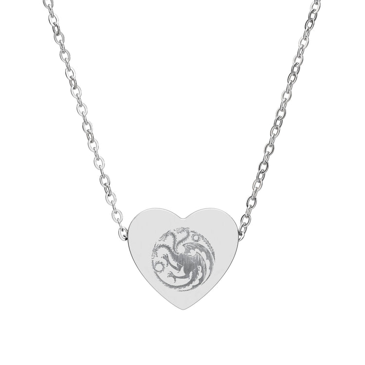 House Targaryen Sigil Heart Necklace