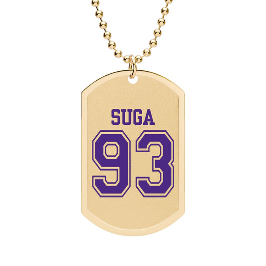 Suga 93 Dog Tag with Chain