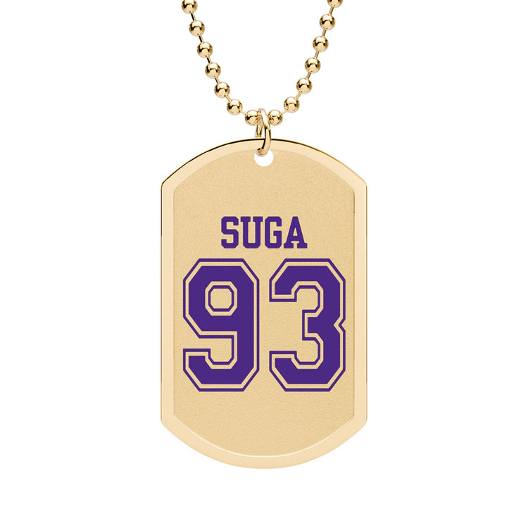 Suga 93 Dog Tag with Chain