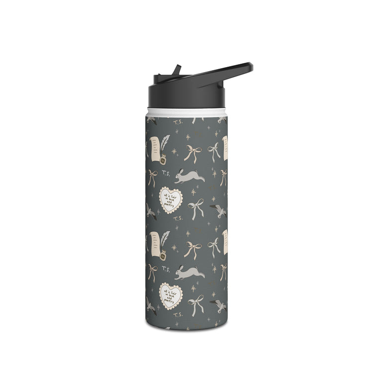 Tortured Poet All-Over Print Stainless Steel Water Bottle - Fandom-Made