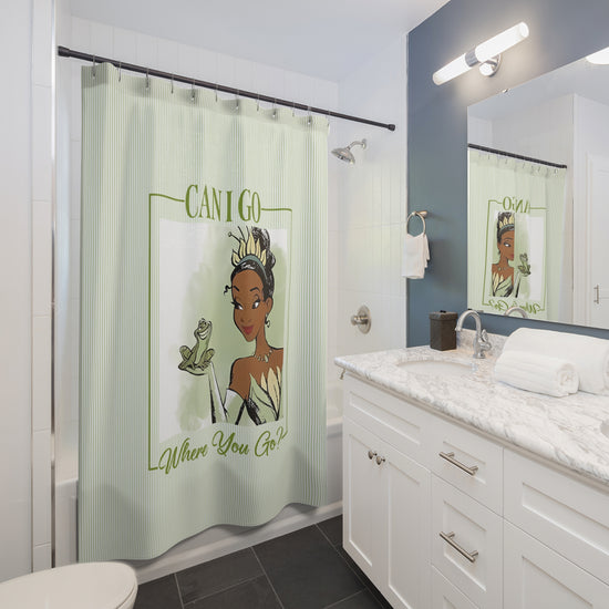 Can I Go Where You Go Shower Curtain - Fandom-Made