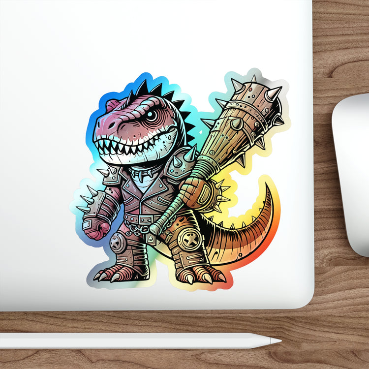Negan Dinosaur Holographic Sticker - Fandom-Made