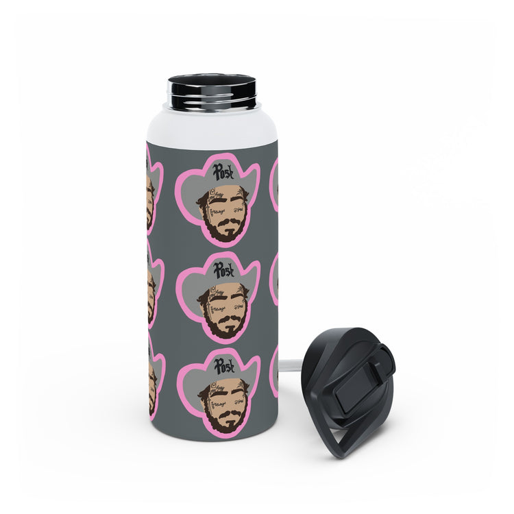 Cowboy Malone All-Over Print Stainless Steel Water Bottle - Fandom-Made