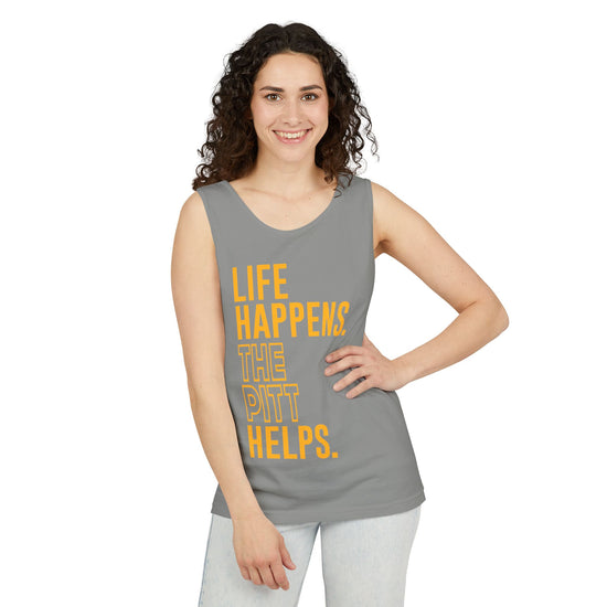 Life Happens The Pitt Helps Unisex Tank Top - Fandom-Made