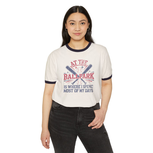 At The Ballpark Unisex Ringer T-Shirt - Fandom-Made