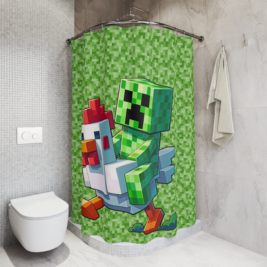 Chicken Jockey Shower Curtain - Fandom-Made